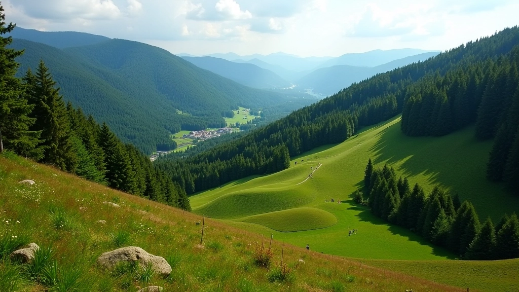 Krkonoše foothills mountain landscape