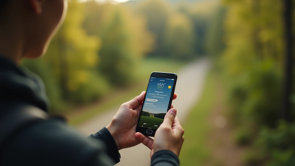 Weather forecast on smartphone showing temperature and conditions for Czech mountain region